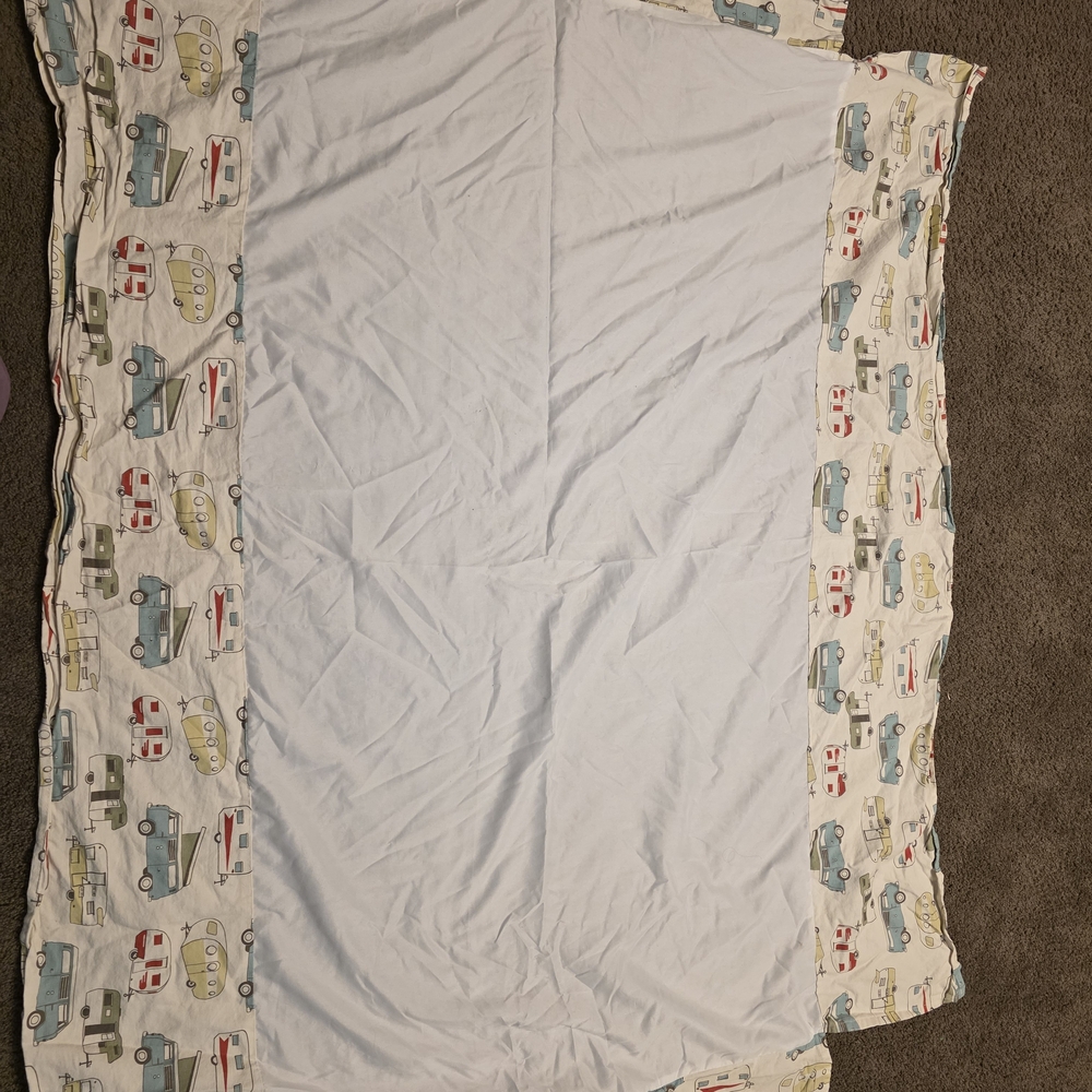 Retro Camper Vintage Print Bedding Crib Skirt